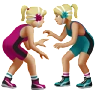 Women Wrestling: Medium-Light Skin Tone Emoji 🤼🏼‍♀️ image - Apple style
