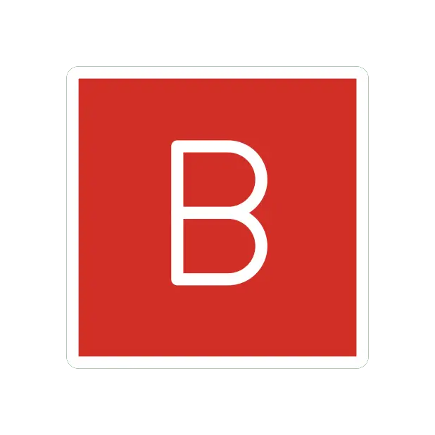负平方拉丁大写字母B