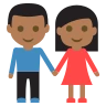 Woman And Man Holding Hands: Medium-Dark Skin Tone Emoji 👫🏾 image - EmojiTwo style