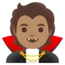 Vampire: Medium Skin Tone Emoji 🧛🏽 image - Google Noto Color style