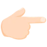 Backhand Index Pointing Right: Light Skin Tone Emoji 👉🏻 image - Facebook Messenger (2016) style