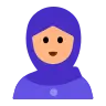 Woman With Headscarf: Medium-Light Skin Tone Emoji 🧕🏼 image - Tossface style