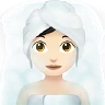 Woman In Steamy Room: Light Skin Tone Emoji 🧖🏻‍♀️ image - Apple style