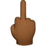 Middle Finger: Medium-Dark Skin Tone Emoji 🖕🏾 image - Huawei Harmony OS style