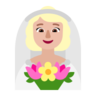 Woman With Veil: Medium-Light Skin Tone Emoji 👰🏼‍♀️ image - Microsoft Classic 2D style
