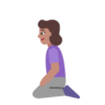 Woman Kneeling: Medium Skin Tone Emoji 🧎🏽‍♀️ image - Microsoft Classic 2D style