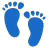 Huellas Emoji 👣 image - Google Noto Color Animated style