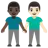 Men Holding Hands: Light Skin Tone, Dark Skin Tone