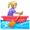 Woman Rowing Boat: Medium-Light Skin Tone Emoji 🚣🏼‍♀️ image - Samsung style