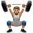 Person Lifting Weights: Medium Skin Tone