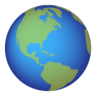 地球儀アメリカ大陸 Emoji 🌎 image - Emojidex style