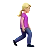 Woman Walking Facing Right: Medium-Light Skin Tone