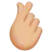Hand With Index Finger And Thumb Crossed: Medium-Light Skin Tone