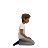 Person Kneeling Facing Right: Medium-Dark Skin Tone