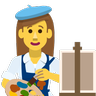 Woman Artist Emoji 👩‍🎨 image - Skype style