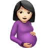 Pregnant Woman: Light Skin Tone Emoji 🤰🏻 image - Apple style