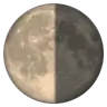 Emoji Simbolo dell'ultimo quarto della luna 🌗 image - WhatsApp style