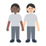 People Holding Hands: Medium-Dark Skin Tone, Light Skin Tone Emoji 🧑🏾‍🤝‍🧑🏻 image - Tossface style