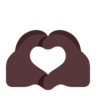 Heart Hands: Dark Skin Tone Emoji 🫶🏿 image - Microsoft Classic 2D style
