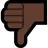 Thumbs Down: Dark Skin Tone