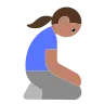 Woman Kneeling: Medium Skin Tone Emoji 🧎🏽‍♀️ image - Tossface style