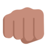 Oncoming Fist: Medium Skin Tone Emoji 👊🏽 image - Microsoft Classic 2D style