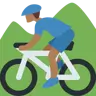 Man Mountain Biking: Medium-Dark Skin Tone Emoji 🚵🏾‍♂️ image - Twitter / X (Twemoji) style