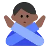 Man Gesturing No: Medium-Dark Skin Tone Emoji 🙅🏾‍♂️ image - Tossface style