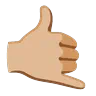 Call Me Hand: Medium-Light Skin Tone Emoji 🤙🏼 image - Google Noto Color Animated style