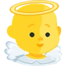 Petit ange auréolé Emoji 👼 image - Facebook Messenger (2016) style
