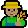Man Farmer: Medium Skin Tone Emoji 👨🏽‍🌾 image - Microsoft Windows 10 Segoe UI Emoji style