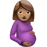 Pregnant Woman: Medium Skin Tone Emoji 🤰🏽 image - Apple style