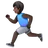 Man Running: Dark Skin Tone