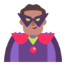 Man Supervillain: Medium Skin Tone Emoji 🦹🏽‍♂️ image - Microsoft Classic 2D style