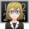Woman Teacher: Light Skin Tone Emoji 👩🏻‍🏫 image - Emojidex style