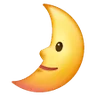 Эмодзи Первая четверть луны с лицом 🌛 image - Samsung style