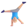 Man Cartwheeling: Medium-Light Skin Tone Emoji 🤸🏼‍♂️ image - Microsoft 3D Fluent style