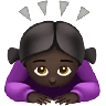 Woman Bowing: Dark Skin Tone Emoji 🙇🏿‍♀️ image - Apple style