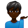 Man Tipping Hand: Dark Skin Tone Emoji 💁🏿‍♂️ image - Emojidex style