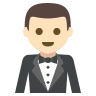 Person In Tuxedo: Light Skin Tone Emoji 🤵🏻 image - EmojiTwo style