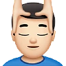 Man Getting Massage: Light Skin Tone Emoji 💆🏻‍♂️ image - Apple style