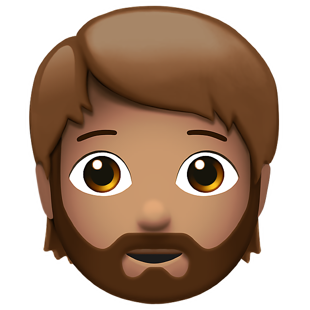 Person: Medium Skin Tone, Beard