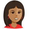 Woman: Medium Skin Tone Emoji 👩🏽 image - Facebook Messenger (2016) style