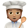 Cook: Medium Skin Tone Emoji 🧑🏽‍🍳 image - Apple style
