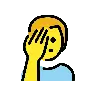 Man Facepalming Emoji 🤦‍♂️ image - OpenMoji style