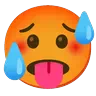 ओवरहीट फेस Emoji 🥵 image - Google Noto Color Animated style