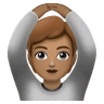 Person Gesturing Ok: Medium Skin Tone Emoji 🙆🏽 image - Huawei Harmony OS style