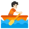 Person Rowing Boat: Light Skin Tone Emoji 🚣🏻 image - Google Noto Color style