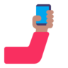 Selfie: Medium Skin Tone Emoji 🤳🏽 image - Microsoft Classic 2D style