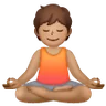 Person In Lotus Position: Medium Skin Tone Emoji 🧘🏽 image - Samsung style